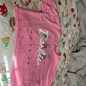 Barbie Pink Graphic Top with White Logo